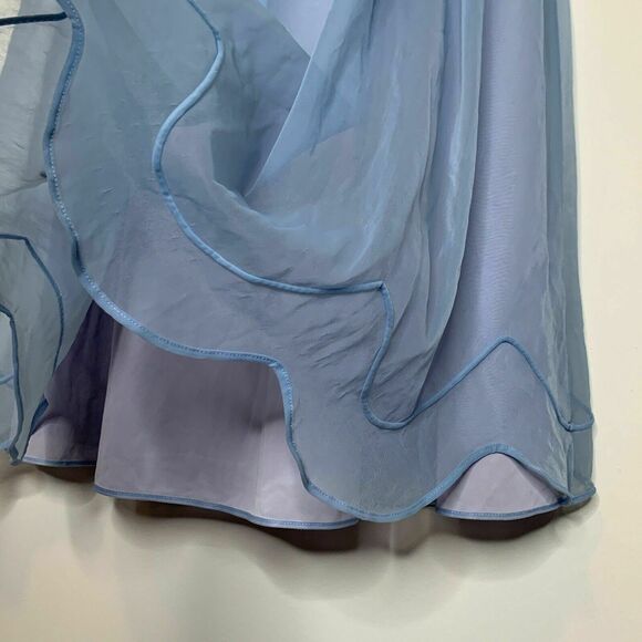 Vintage 60s Shadowline Peignoir Set Robe Gown Light Blue Nylon Sz S nightgown - Picture 8 of 11